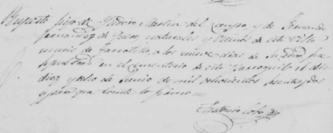 Ejemplo de fallecimiento por “garrotillo” en Herencia. Junio 1862